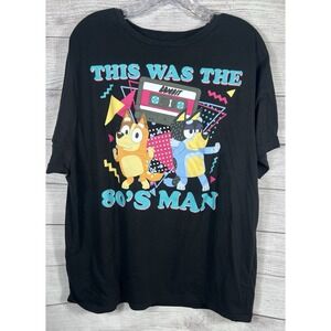 Bluey Men's "This Was The 80's Man" Graphic Print Crew Neck T-Shirt XL